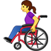 👩‍🦽 woman in manual wheelchair display on Samsung